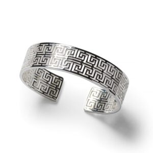 Southern Gates Silver Double Greek Key Cuff Bracelet Bangle & Cuff Bracelets Bailey's Fine Jewelry