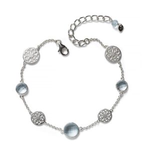 Southern Gates Celeste Bracelet with Sky Blue Topaz. 7″ – 8.5″. 925 sterling silver & sky blue topaz. Bracelets Bailey's Fine Jewelry