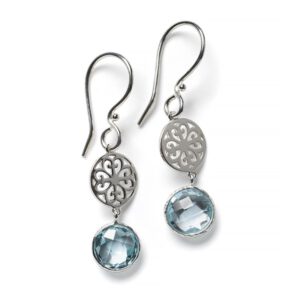 Southern Gates Silver Celeste Earrings With Sky Blue Topaz Dangle/Drop Earrings Bailey's Fine Jewelry