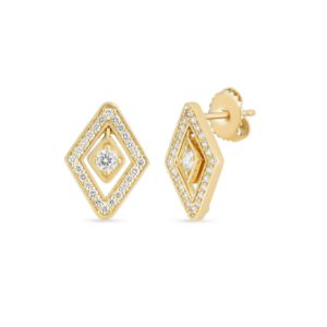 Roberto Coin 18KT Yellow Gold Diamante Diamond Stud Earrings Earrings Bailey's Fine Jewelry