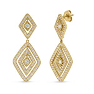 Roberto Coin 18KT Yellow Gold Diamante Diamond Stud Earrings Dangle/Drop Earrings Bailey's Fine Jewelry