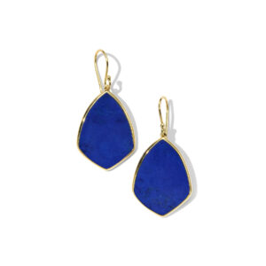 Ippolita 18KT Gold Polished Rock Candy Medium Drop Earrings in Lapis Dangle/Drop Earrings Bailey's Fine Jewelry