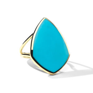 Ippolita 18KT Gold Polished Rock Candy Kite Ring in Turquoise Fashion Rings Bailey's Fine Jewelry