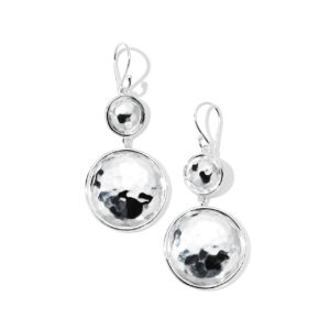 Ippolita Silver Classico Medium Hammered Snowman Earrings Dangle/Drop Earrings Bailey's Fine Jewelry