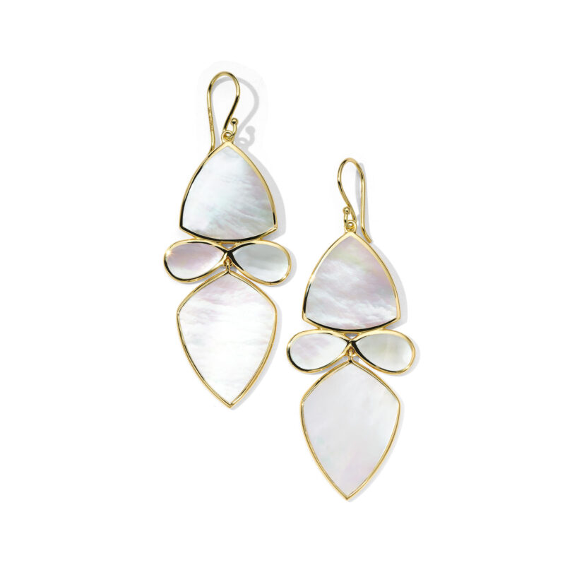 Ippolita 18KT Gold Polished Rock Candy Medium Mixed-Shape Drop Earrings in Mother of Pearl