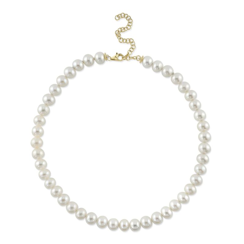 14KT Yellow 8-9.5MM Gold Cultured Pearl Necklace
