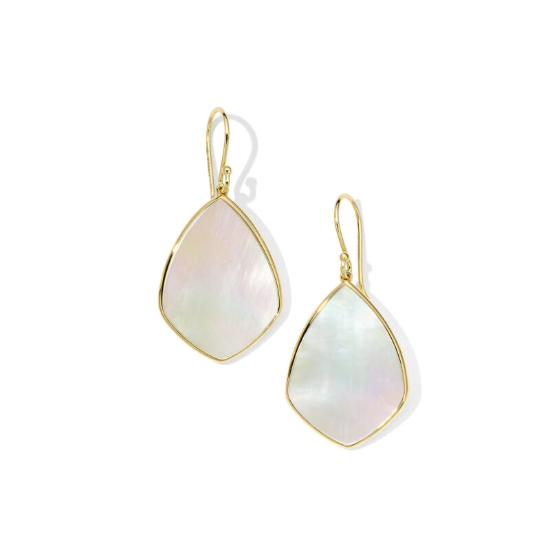 Ippolita 18KT Gold Polished Rock Candy Medium Drop Earrings in Mother of Pearl