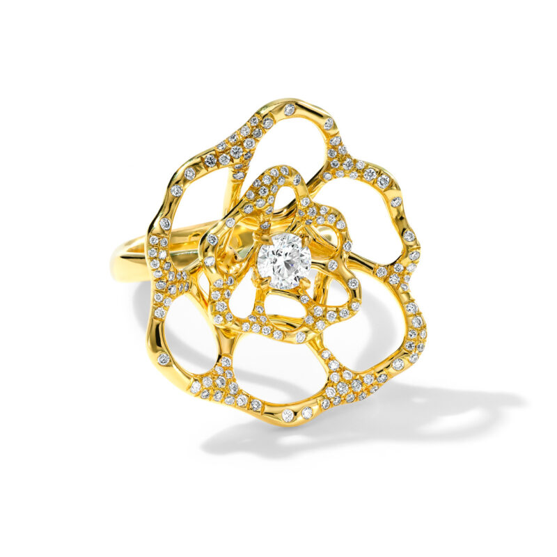 Ippolita 18KT Gold Stardust Large Flora Diamond Ring