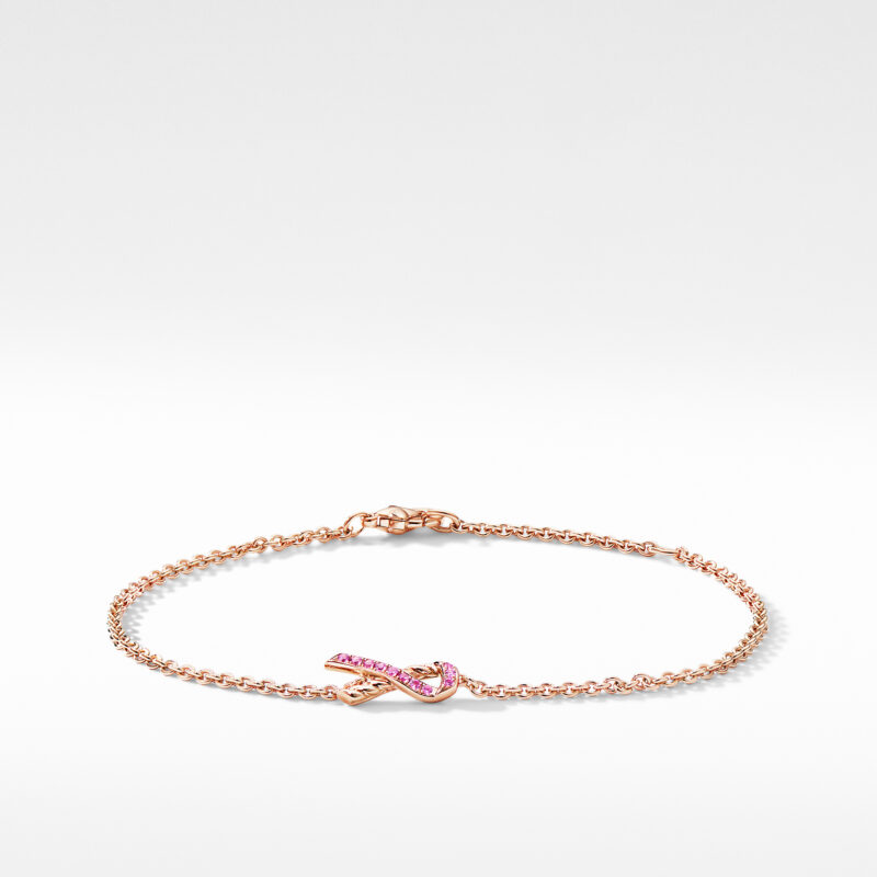 DY Cable Collectibles 18K Rose Gold Ribbon Chain Bracelet