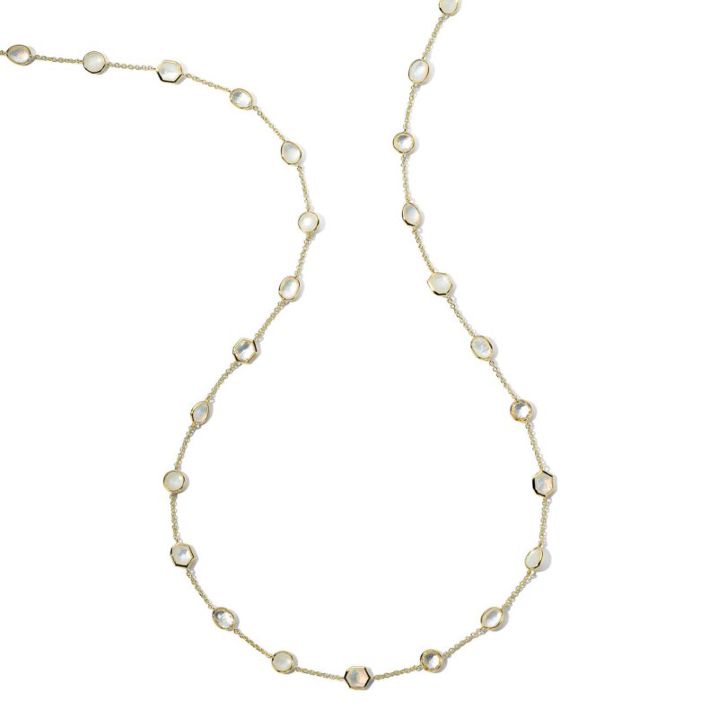 Ippolita 18KT Gold Rock Candy Stone Station Chain Necklace in Flirt
