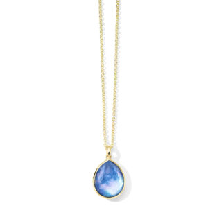 Ippolita 18KT Gold Rock Candy Medium Teardrop Pendant Necklace in Lapis Triplet Necklaces & Pendants Bailey's Fine Jewelry