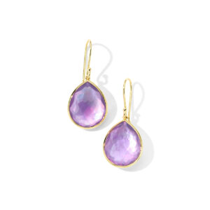 Ippolita 18KT Gold Rock Candy Medium Teardrop Earrings in Amethyst Triplet Dangle/Drop Earrings Bailey's Fine Jewelry