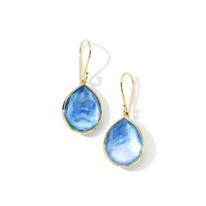 Ippolita 18KT Gold Rock Candy Medium Lapis Triplet Teardrop Earrings Dangle/Drop Earrings Bailey's Fine Jewelry