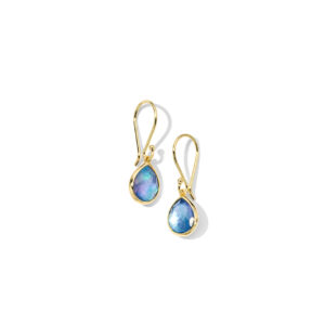 Ippolita 18KT Gold Rock Candy Teeny Teardrop Earrings in Lapis Triplet Dangle/Drop Earrings Bailey's Fine Jewelry