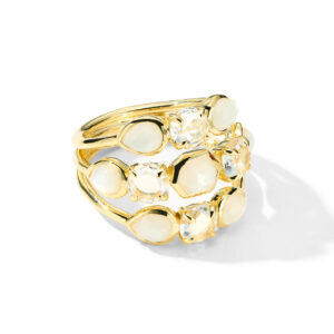 Ippolita 18KT Gold Rock Candy Gelato 3-Band Stack Ring in Flirt Fashion Rings Bailey's Fine Jewelry