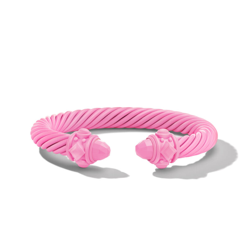DY Renaissance Classic Cable Bracelet,  Pink Aluminum, 10MM
