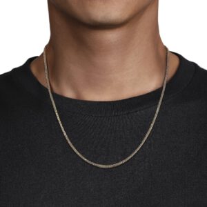 Gabriel 22 Inch 14K Yellow Gold Mens Wheat Chain Necklace