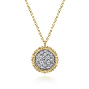 Gabriel 14K Yellow Gold Bujukan and Diamond Pavé Pendant Necklace Necklaces & Pendants Bailey's Fine Jewelry