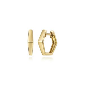 Gabriel 14K Yellow Gold Geometric Huggie Earrings Earrings Bailey's Fine Jewelry