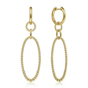 Gabriel 14K Yellow Gold Bujukan Huggie Drop Earrings Dangle/Drop Earrings Bailey's Fine Jewelry