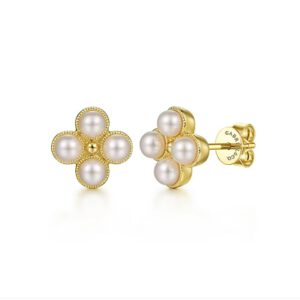 Gabriel 14K Yellow Gold Pearl Bujukan Stud Earrings Earrings Bailey's Fine Jewelry