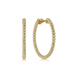 Gabriel 14K Yellow Gold 30mm Bujukan Classic Hoop Earrings Earrings Bailey's Fine Jewelry