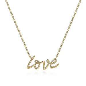 Gabriel 14K Yellow Gold Love Necklace Necklaces & Pendants Bailey's Fine Jewelry