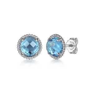 Gabriel 925 Sterling Silver Bujukan Blue Topaz Stud Earrings Earrings Bailey's Fine Jewelry