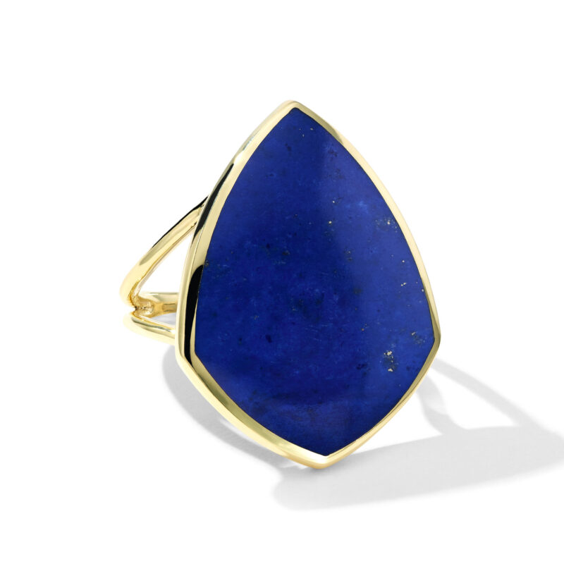 Ippolita 18KT Gold Polished Rock Candy Kite-Shaped Ring in Lapis