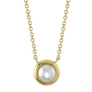 14KT Gold and Cultured Pearl Pendant Necklace Necklaces & Pendants Bailey's Fine Jewelry