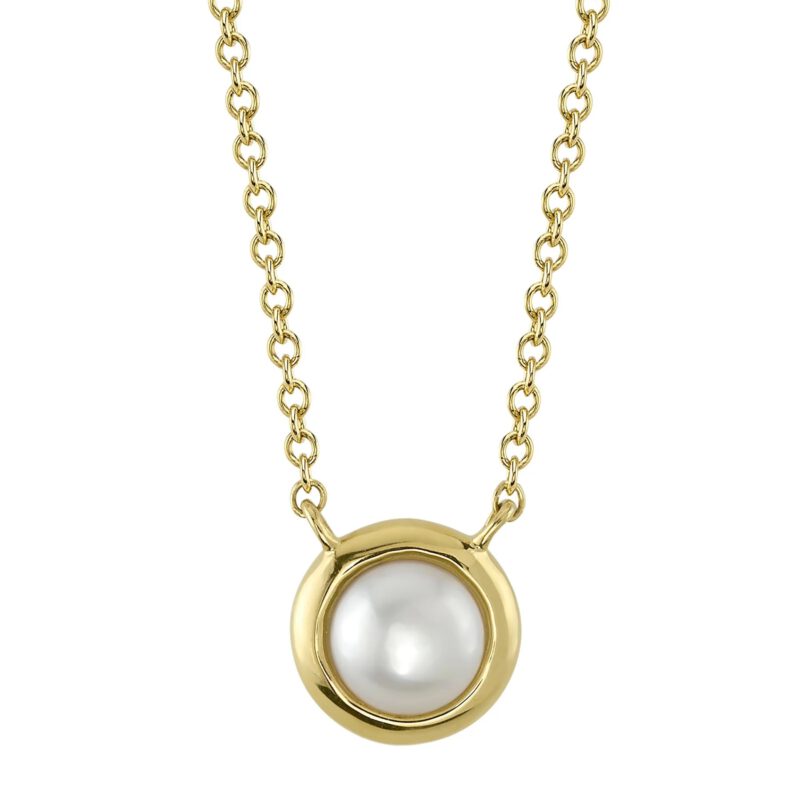 14KT Gold and Cultured Pearl Pendant Necklace