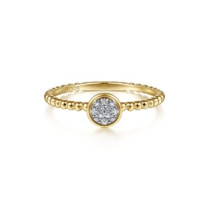 Gabriel 14K Yellow Gold Bujukan Diamond Cluster Ring Fashion Rings Bailey's Fine Jewelry