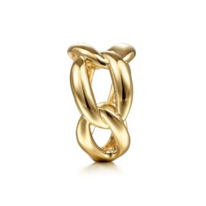 Gabriel 14K Yellow Gold Link Chain Wide Band Ring