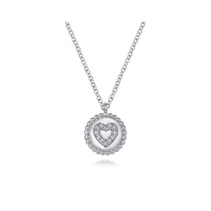 Gabriel 925 Sterling Silver Bujukan Diamond Heart Pendant Necklace Necklaces & Pendants Bailey's Fine Jewelry