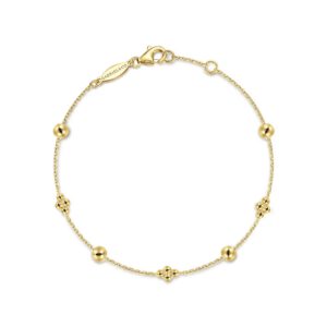Gabriel 14K Yellow Gold Bujukan Beads Station Bracelet Bracelets Bailey's Fine Jewelry