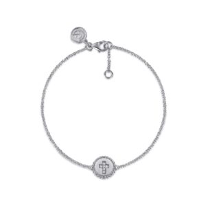 Gabriel 925 Sterling Silver Diamond Bujukan Cross Bracelet Bracelets Bailey's Fine Jewelry