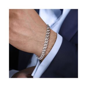 Gabriel 925 Sterling Silver Cuban Link Chain Bracelet