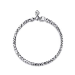 Gabriel 925 Sterling Silver Mens Wheat Chain Bracelet Bracelets Bailey's Fine Jewelry