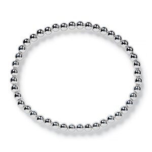 Bailey's Sterling Collection 4MM Round Bead Stretch Bracelet