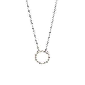 Bailey’s Sterling Collection Open Circle Diamond Pendant Necklace Necklaces & Pendants Bailey's Fine Jewelry
