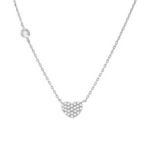 Bailey’s Sterling Collection Diamond Heart Pendant Necklace Necklaces & Pendants Bailey's Fine Jewelry