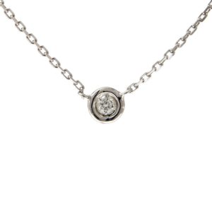Bailey’s Sterling Collection Diamond Bezel Pendant Necklace Necklaces & Pendants Bailey's Fine Jewelry