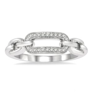 Bailey's Sterling Collection Diamond Paperclip Ring