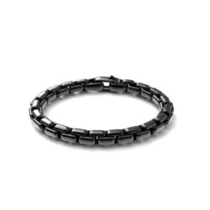 David Yurman Box Chain Bracelet with Stainless Steel and Sterling Silver, 7.3mm DY Bailey's Fine Jewelry