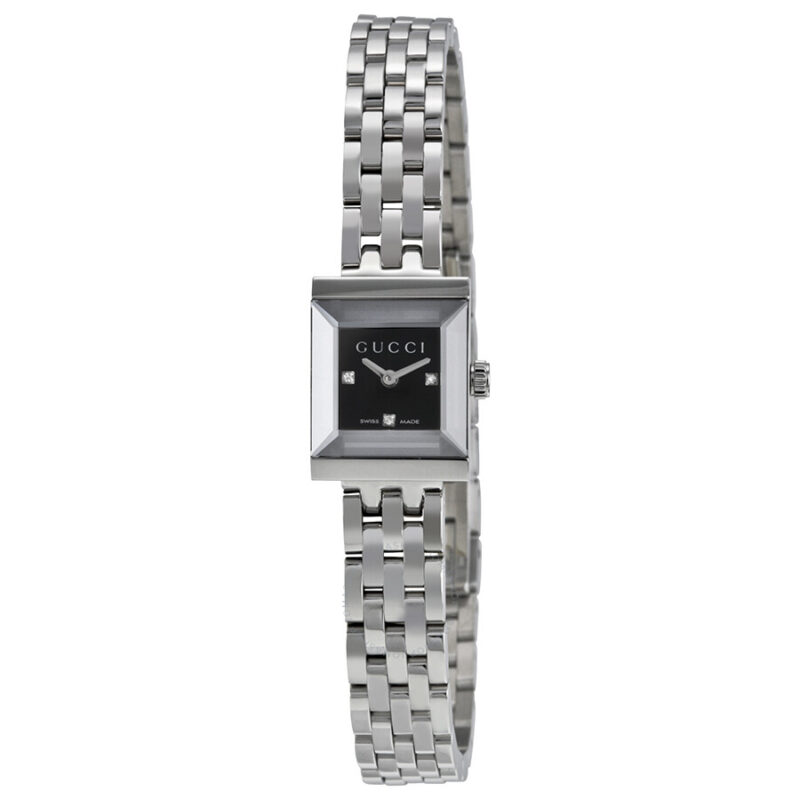Gucci  G-Frame Diamond Stainless Steel Watch