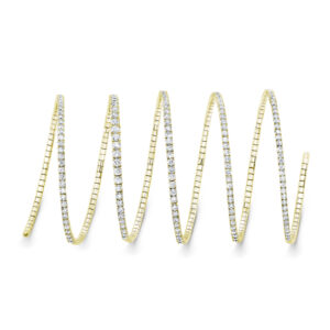 18KT Gold 5 Row Diamond Wrap Bracelet Bangle & Cuff Bracelets Bailey's Fine Jewelry