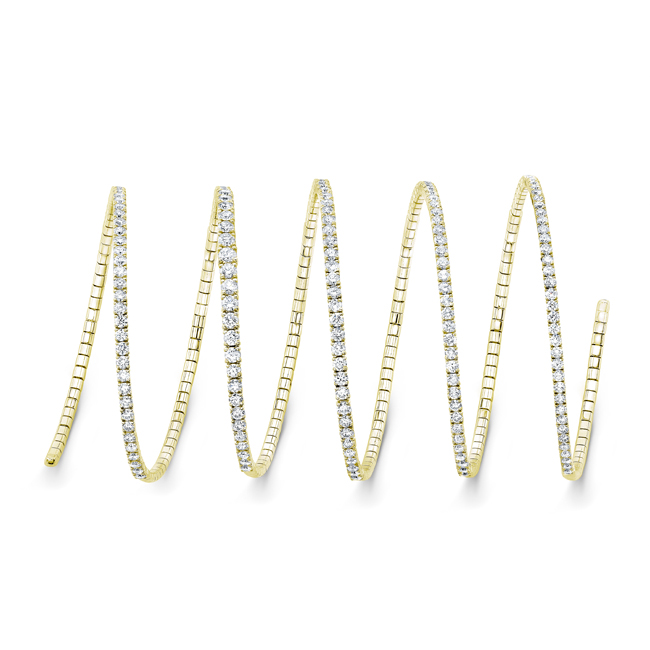 Afarin Collection 5 Row Fancy 7 carat Diamond Bracelet set in 18K Whit–  Blacy's Vault