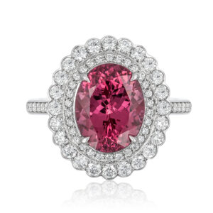 Pink Spinel and Diamond Platinum Ring Fashion Rings Bailey's Fine Jewelry