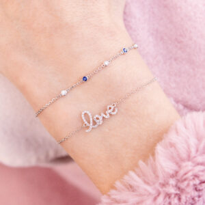 Diamond Love Script Bracelet