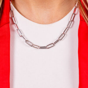 Bailey's Sterling Collection Paperclip Link Necklace